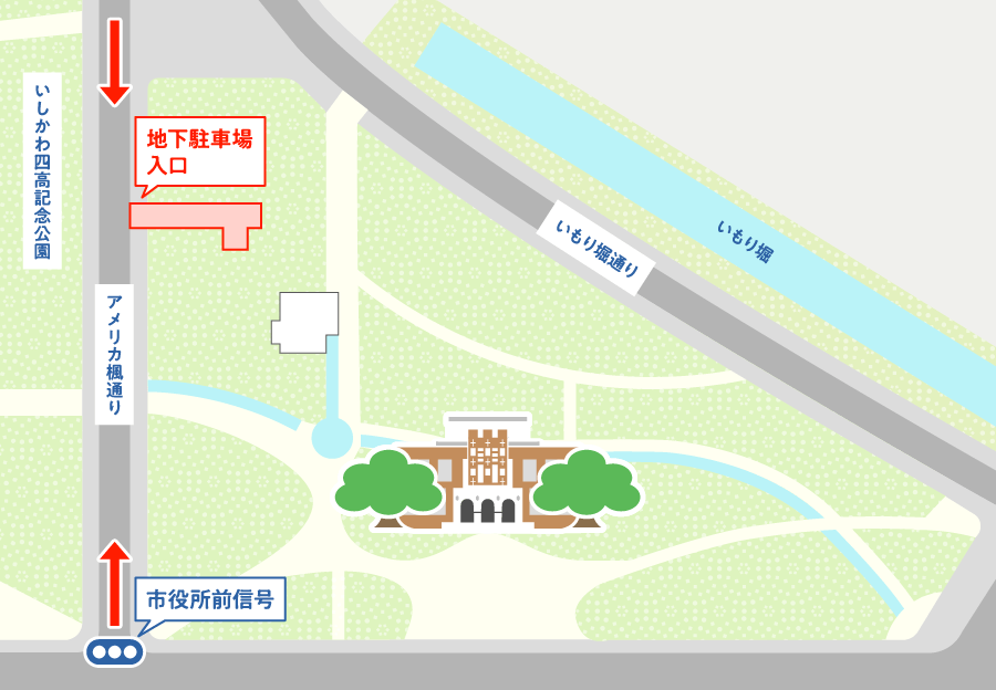 地下駐車場案内マップ